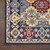 3' X 5' Red Blue and Light Brown Ogee Distressed Non Skid Area Rug