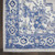 3' X 5' Gray and Blue Medallion Area Rug