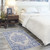 3' X 5' Gray and Blue Medallion Area Rug