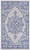 3' X 5' Gray and Blue Medallion Area Rug