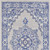 3' X 5' Gray and Blue Medallion Area Rug