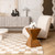 7' X 10' Beige and Brown Checkered Power Loom Area Rug