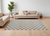 7' X 10' Beige and Brown Checkered Power Loom Area Rug