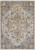 5' X 7' Ivory Green and Gray Floral Medallion Area Rug