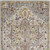 5' X 7' Ivory Green and Gray Floral Medallion Area Rug