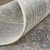 10' Silver Taupe and Blue Oriental Power Loom Runner Rug With Fringe