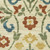 8' Ivory Blue And Burnt Orange Oriental Runner Rug With Fringe