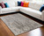 5' X 8' Gray and Ivory Abstract Hand Woven Worn Faded Area Rug