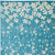 4' X 6' Turquoise and Cream Botanical Leaves Area Rug