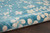 4' X 6' Turquoise and Cream Botanical Leaves Area Rug