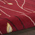 8' Red Black and Ivory Round Floral Vines Power Loom Area Rug