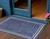 2' X 4' Navy Blue And Ivory Indoor Outdoor Area Rug
