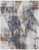8' X 10' Gray Blue and Ivory Checkered Power Loom Area Rug