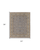 2' X 3' Tan and Gray Wool Oriental Hand Knotted Area Rug With Fringe