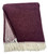 55" X 70" Plum And White Cotton Blend Woven Chevron Plush Throw Blanket with Fringe