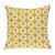 18" Yellow and White Geometric Cotton Throw Pillow