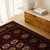 20' Runner Red and Ivory Floral Medallion Power Loom Runner Rug