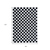 7' X 10' Black And White Checkered Area Rug