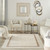5' X 7' Ivory and Brown Geometric Non Skid Area Rug
