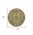 4' Green Yellow Blue and Red Round Floral Power Loom Area Rug