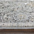12' Gray and Silver Damask Power Loom Worn Faded Runner Rug