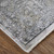 12' Gray and Silver Damask Power Loom Worn Faded Runner Rug