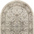 6' X 9' Gray and Ivory Medallion Power Loom Distressed Area Rug