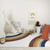 5' X 8' Red Orange And Blue Juvenile Rainbows Youthful Area Rug