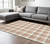 8' X 10' Pink And Ivory Wool Plaid Hand Tufted Area Rug