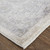 8' Gray and Ivory Oriental Power Loom Worn Faded Runner Rug With Fringe