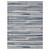 8' X 10' Blue Gray and Ivory Striped Indoor Outdoor Area Rug