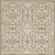 2' X 4' Taupe and Ivory Floral Area Rug