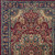 9' Red And Blue Oriental Runner Rug