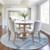 Round Striped Washable Indoor Outdoor Area Rug
