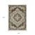 3' X 5' Beige Rust And Blue Medallion Area Rug With Fringe