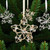 Set of Four Gold And Silver Handmade Faux Crystal And Metal Hanging Star Ornaments