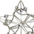 Set of Four Gold And Silver Handmade Faux Crystal And Metal Hanging Star Ornaments