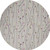 8' Gray and Pink Round Floral Power Loom Area Rug
