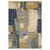2' X 3' Blue And Green Abstract Area Rug With Fringe