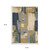 2' X 3' Blue And Green Abstract Area Rug With Fringe