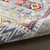 6' Ivory Gray And Red Floral Distressed Round Rug