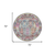 6' Ivory Gray And Red Floral Distressed Round Rug