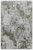 3' X 5' Gray Silver and Green Ikat Power Loom Area Rug With Fringe