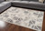 7' X 10' Gray and Cream Geometric Distressed Area Rug