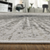 7' X 10' Gray and Ivory Abstract Power Loom Area Rug