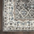 8' X 10' Gray Floral Power Loom Area Rug