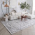 7' X 10' Beige and Gray Floral Distressed Area Rug