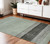 4' X 6' Gray And Light Green Wool Striped Hand Woven Area Rug