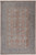 5' X 7' Blue and Red Oriental Power Loom Worn Faded Area Rug With Fringe