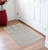 3' X 5' Ivory and Gray Abstract Hand Knotted Worn Faded Area Rug